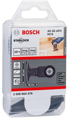 Bosch Tauchsägeblatt AII 65 APC Wood B.65mm Eintauch-T.40mm HCS 10St. 