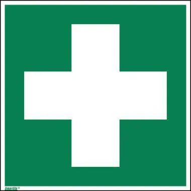 Hinweisschild Erste Hilfe Fahne E03 200x200mm PVC