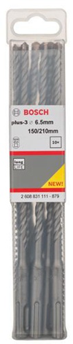 Bosch Hammerbohrer Arbeits-L.150mm D.6,5mm L.210mm SDS plus-3 10 St