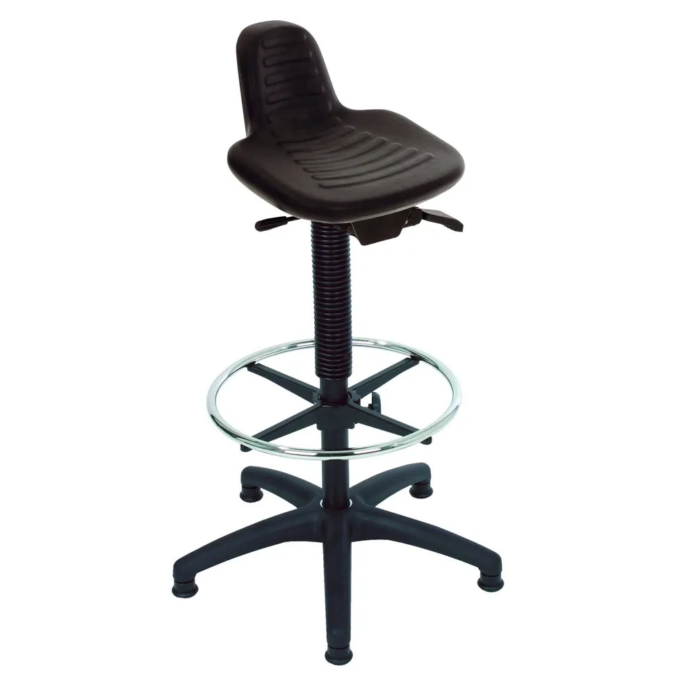 HEMMDAL Stehsitz, PU-Sitz mit Rückenstütze + Tragegriff, Sitzhöhe 580-840 mm