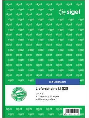SIGEL Lieferschein LI525 DIN A5 2x50Blatt