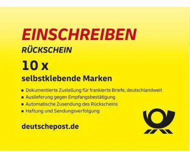 Briefmarke Einschreiben/Rückschein national 10St.