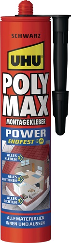 Kleb- u.Dichtstoff POLY MAX POWER schwarz 425g Kartusche UHU