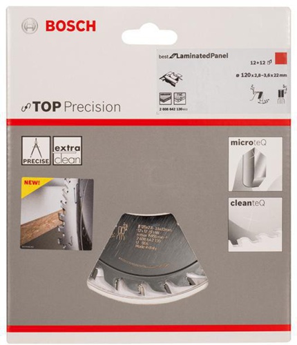Bosch Vorritzblatt Top Precision Laminated Panel Außen-D.120mm Bohrung 22mm 12+12Z ES