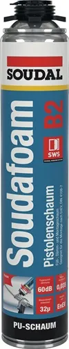 1K-Pistolenschaum SOUDAFOAM-GUN 750 ml B2 champagner o.Einw.-Handsch.Dose SOUDAL