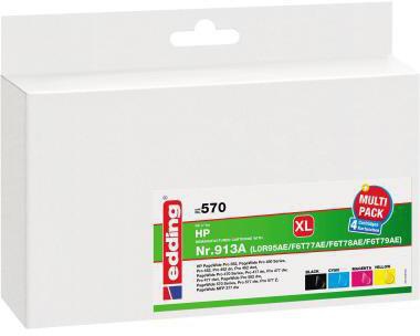 edding Tintenpatrone 18-570 wie HP 913A sw/c/m/g 4 St./Pack.