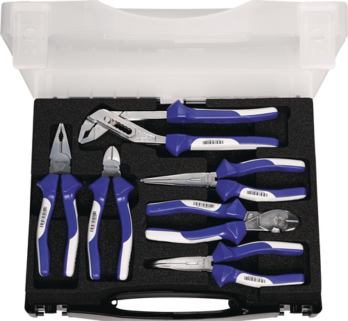 Zangensatz Inh.6-tlg.verchr.Ku.-Koffer TECWERK