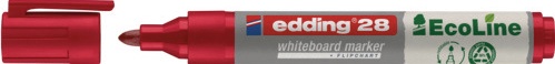 Whiteboardmarker 28 EcoLine rot Strich-B.1,5-3mm Rundspitze EDDING
