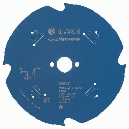 Bosch Kreissägeblatt AD 160mm Z.4 TCG Bohr.20mm Schnitt-B.2,2mm HM 