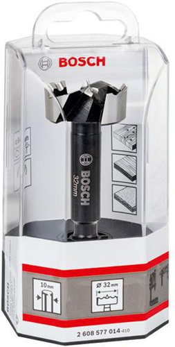 Bosch Forstnerbohrer DIN 7483G D.32mm L.90mm toothed edge Schaft-D.10mm