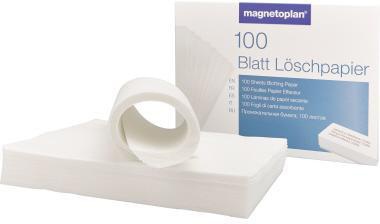 Magnetoplan Löschpapier 12296 Papier creme100 Bl./Pack.