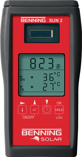 Einstrahlungs-/Temperaturmessgerät SUN 2 Messung solarer Einstrahlung BENNING