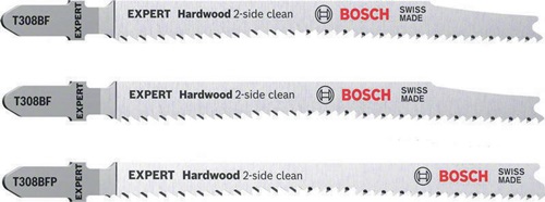 Bosch Stichsägeblatt-Set EXPERT Hardwood 2-side clean T308BF/BFP 2tlg. Werkstoffd.50mm