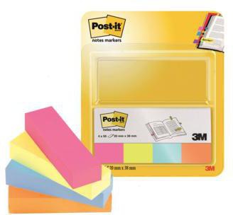 Post-it Haftstreifen Page Marker 670-4P 20x38mm sortiert 4St.