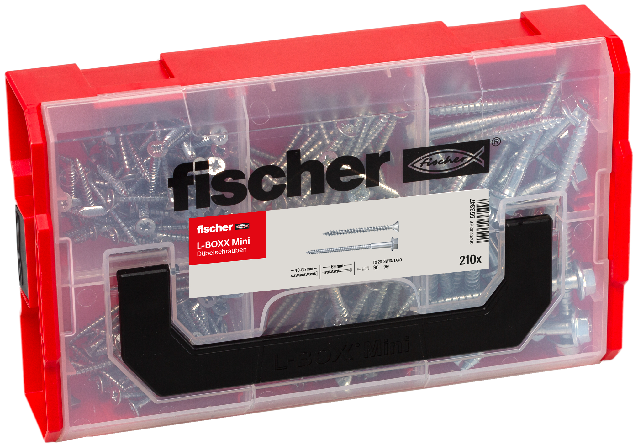 fischer L-BOXX mini Dübelschrauben (210 Teile)