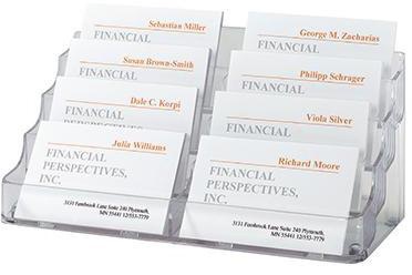 SIGEL Visitenkartenaufsteller VA138 8Fächer glasklar