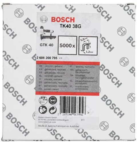 Bosch Klammer TK40 40G BxL 5,8x40mm Dicke 1,2mm geharzt verzinkt