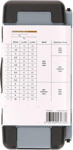 Bosch Metallbohrer-Set PRO Stainless Steel 18tlg. Arbeits-L.12mm HSS-Co