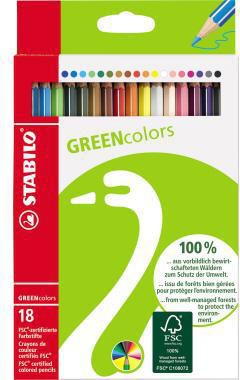 STABILO Farbstift GREENcolors 6019/2-181 sortiert 18 St./Pack.