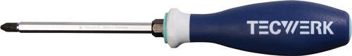 TECWERK Schraubendreher Gr.PZD 1 Klingen-L.80mm 3K-Griff 6KT Kl./Ans.