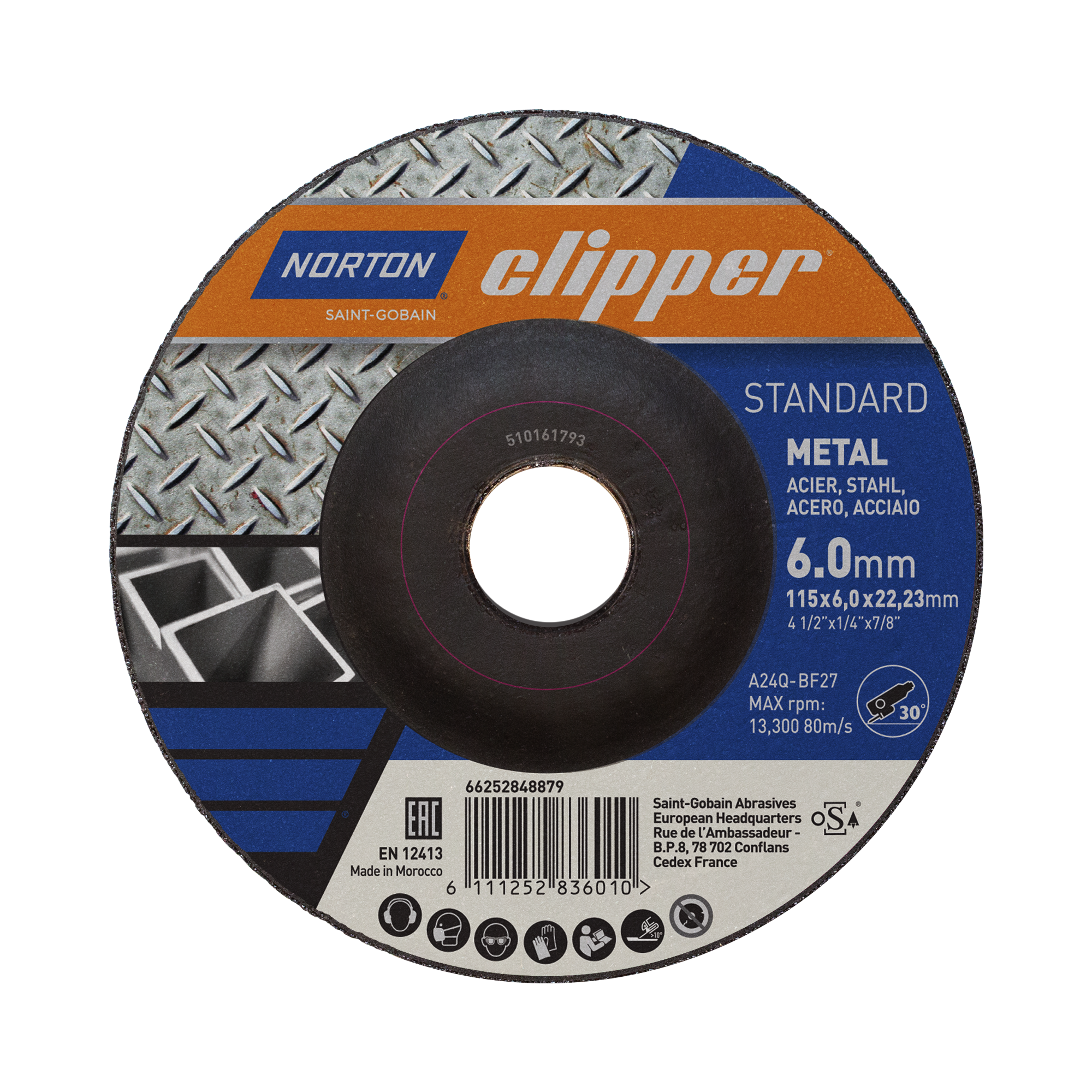 Norton Clipper Schruppscheibe Standard Metall 115x6,0
