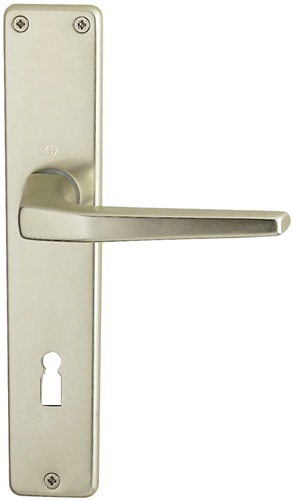 Türdrückerpaar Frankfurt 117L Alu.F2 o.Rosetten 4-KT.8mm HOPPE