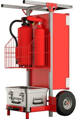 MUNK SafeCaddy® "Mobile Brandmeldeanlage" mit Beladung
