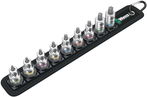Schraubendrehereinsatzset Belt B 3 Torx 9-tlg.Antr.10mm (3/8) Zoll WERA