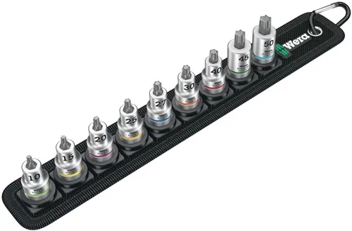 Schraubendrehereinsatzset Belt B 3 Torx 9-tlg.Antr.10mm (3/8) Zoll WERA