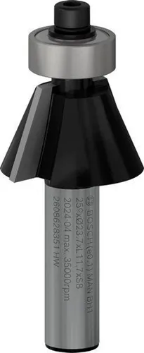 Bosch Bündigfräser Standard for Wood Schaft 8mm D.23,7mm Arbeits-L.12mm 25Grad