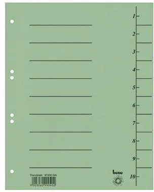 Bene Trennblatt 97300GN A4 Karton grün 100 St./Pack.