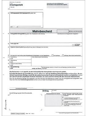 RNK Mahnbescheid Arbeitsgericht 703 DIN A4 selbstdurchschreibend