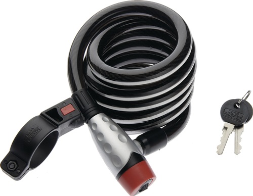 Zweiradschloss 1650 180 Reflex L.180 cm Seil-D.15mm schwarz STA BURG-WÄCHTER