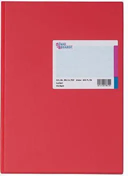 König & Ebhardt Kladde 8614252 DIN A4 kariert 96Blatt rot