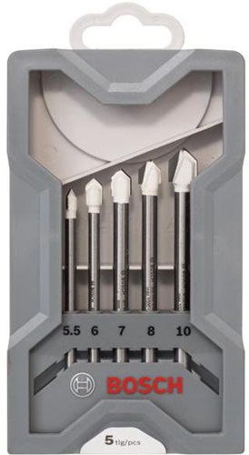 Bosch Fliesenbohrer-Set CYL-9 Ceramic 5tlg. L.70mm D.5,5/6/7/8/10mm 