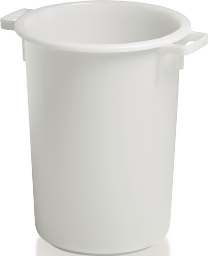 Kunststoffbehälter rd.50l HD-PE weiß D420xH540mm m.Außengriff CRAEMER