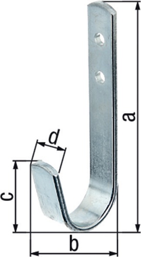 Wandhaken einfach A.30mm STA verz.H.90mm GAH