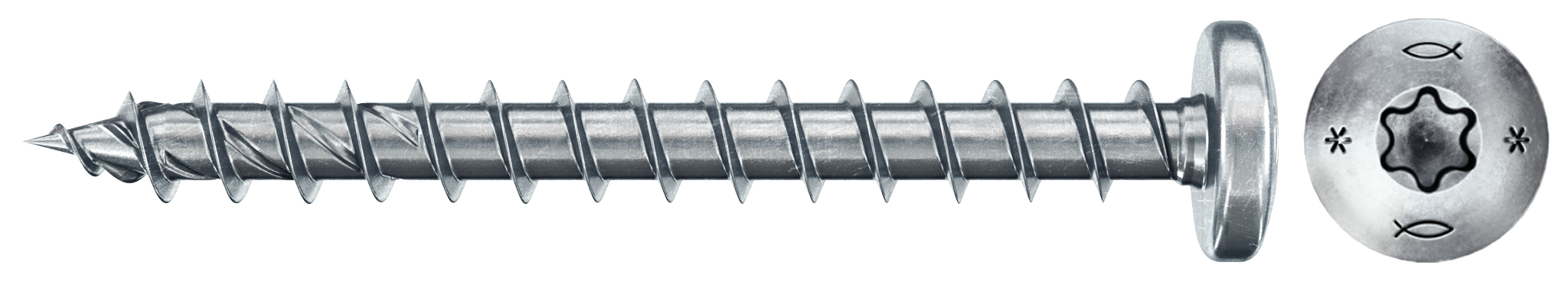 fischer PowerFast FPF II PTF 4,0 x 50 BC 200 Panhead mit Innenstern TX Vollgewinde galvanisch verzinkt, blau passiviert