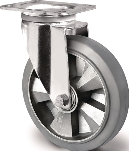 Schwerlastlenkrolle D.250mm Trgf.500kg Lenkrolle Elastikgummi