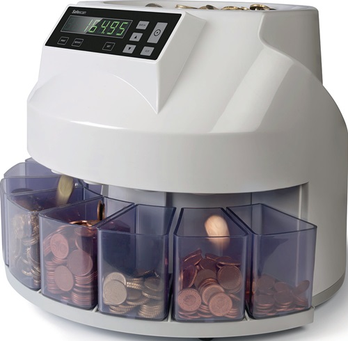 Münzzähler u.-Sortierer m.Abhülsvorrichtung SAFESCAN