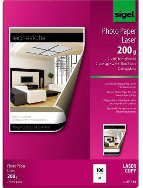 SIGEL Fotopapier LP144 DIN A4 für Farb-Laser/-Kopierer DIN A4