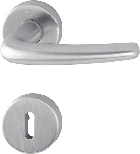 Rosettengarnitur Edelstahl F69 HOPPE