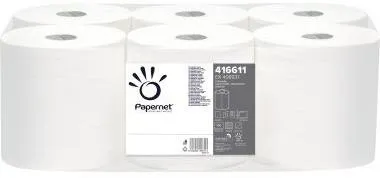 Papernet Handtuchrolle 416611 1lagig weiß 750Bl. 6 Rl./Pack.
