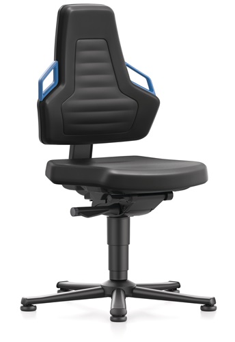 Arbeitsdrehstuhl Nexxit Bodengleiter Grifffarbe blau 450-600 mm BIMOS