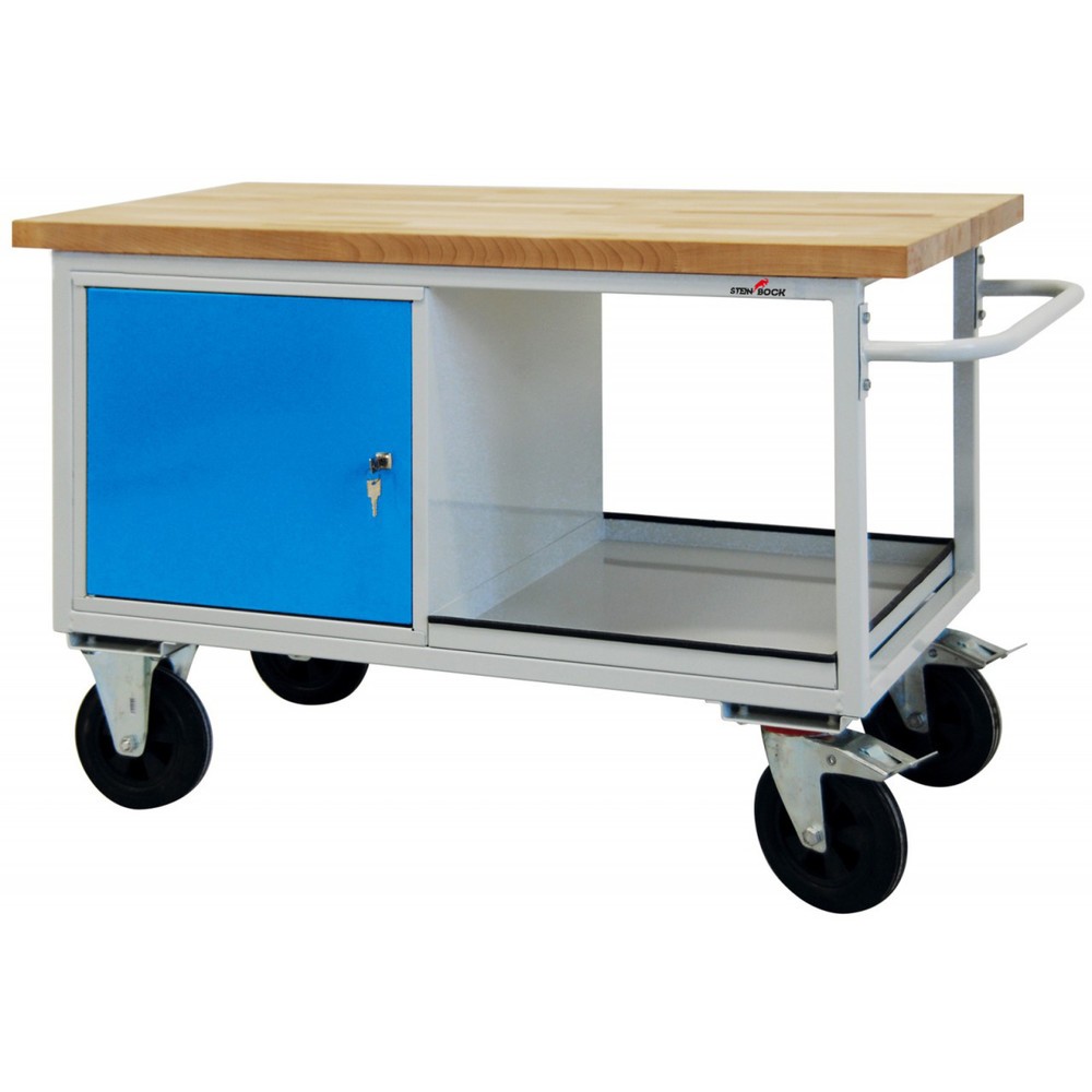 Steinbock® Werkbank Motion, verfahrbar, 1 Tür, TK 500 kg