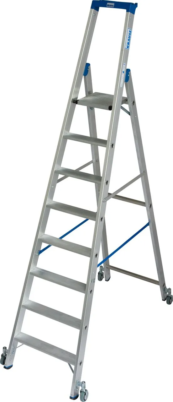 Krause STABILO Stufen-StehLeiter fahrbar 1x8 Stufen