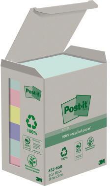 Post-it Haftnotiz Recycling Notes 653-1GB 51x38mm sortiert 6 St./Pack