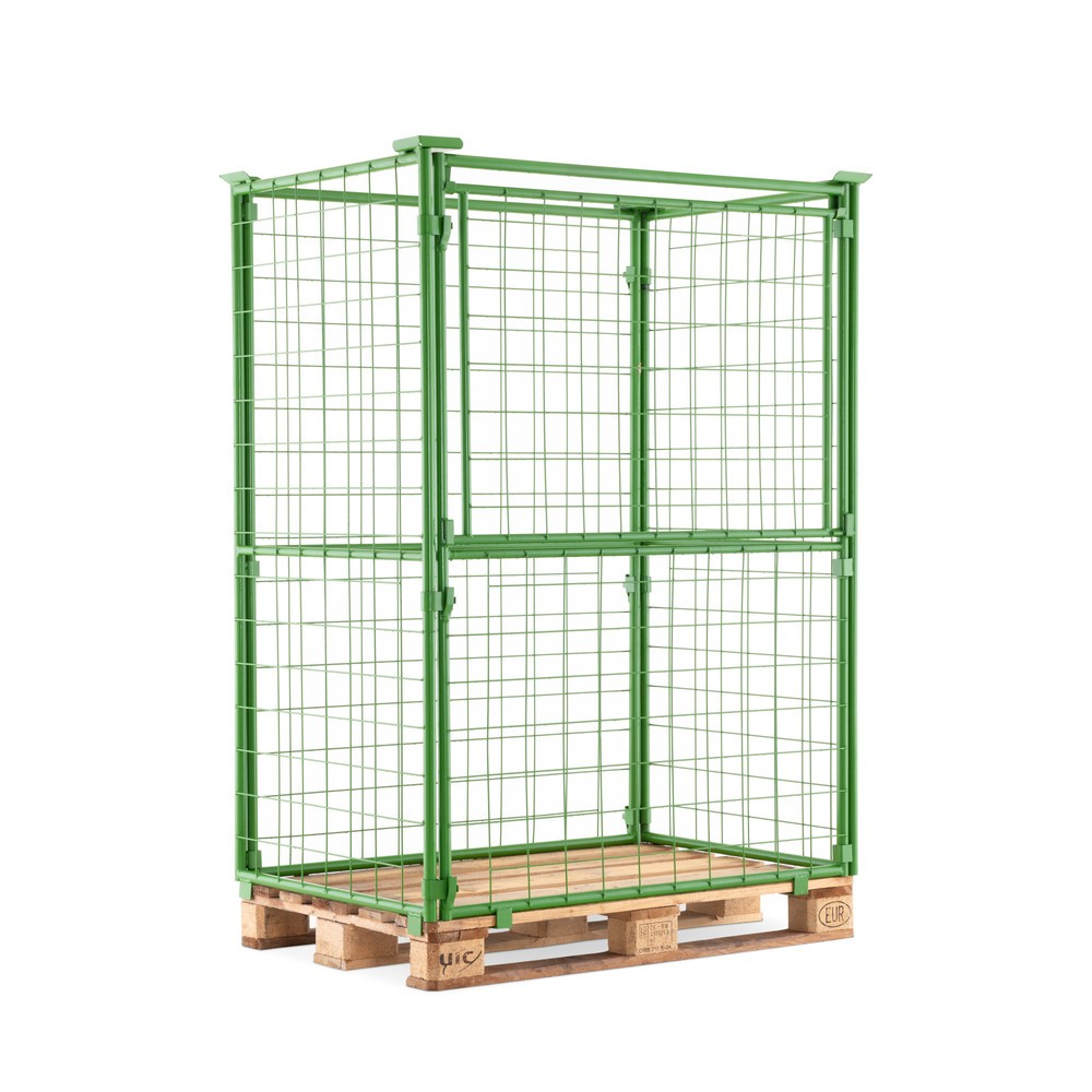 BASIC Palettenaufsatz mit Klappe, Maschenweite 100 x 100 mm