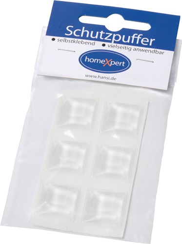 Schutzpuffer Clear 20,5mm Ku.transp.Quadrat selbstkl.