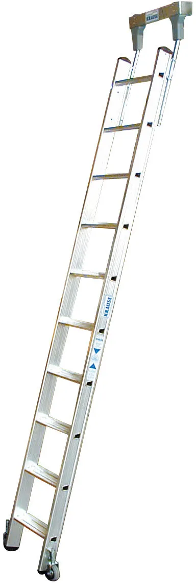 Krause STABILO Stufen-RegalLeiter Rundrohr-Schienenanlage 1x10 Stufen